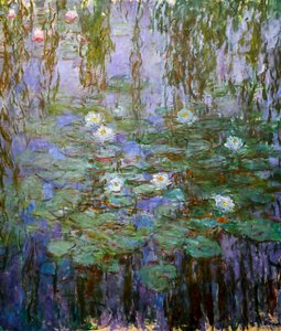 Blå näckrosor (detalj) av Claude Monet
