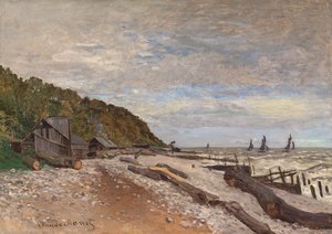 Båtvarv nära Honfleur; The Shipyard of Small Ships, nära Honfleur, 1864 av Claude Monet