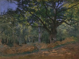 Bodmer ek i skogen Fontainebleau. 1865 av Claude Monet