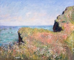 Cliffsides vid Pourville av Claude Monet