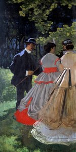 Frukost på gräsfragment. Vänster del. Målning av Claude Monet (1840-1926) 1865-1866 Sön. 2,48x2,17 m Paris, musee d