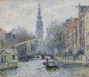 Kanal till Amsterdam, 1874 av Claude Monet