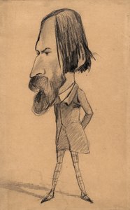 Karikatyr av Auguste Vacquerie av Claude Monet