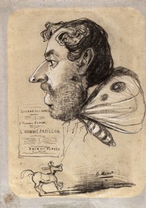 Karikatyr av Jules Didier ("Fjärilsmannen") av Claude Monet