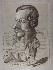 Karikatyr av Léon Manchon, ca 1858 av Claude Monet
