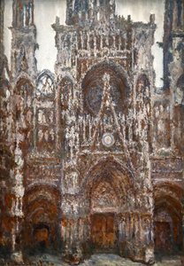 Katedralen i Rouen, portalvy, brun harmoni av Claude Monet