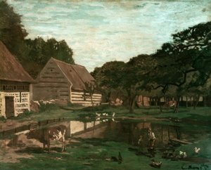 Gårdsgård i Normandie av Claude Monet