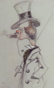 Dandy med en cigarr Dandy au Cigare, ca 1857 av Claude Monet