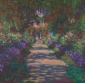 En allé i Monets trädgård vid Giverny av Claude Monet