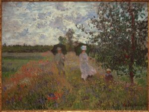 På promenad nära Argenteuil av Claude Monet