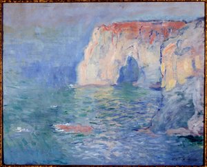 Etretat, manneporten, reflektioner över vattnet Målning av Claude Monet (1840-1926) 1885 Sön. 0,65x0,81 m Paris, Orsay-museet av Claude Monet