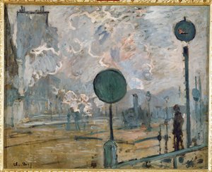 Exteriör av Gare Saint-Lazare, Signal av Claude Monet