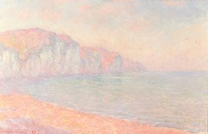 Pourvilles klippor, på morgonen av Claude Monet