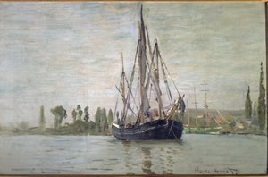 Fransk chase-sto för ankar (nära Rouen) - olja på duk av Claude Monet
