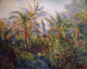 Trädgård i Bordighera, intryck på morgonen. 1884 av Claude Monet