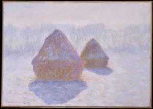 Höstackar (effekt av snö och sol) av Claude Monet