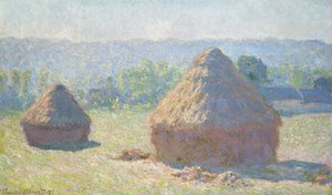 Haystacks, end of Summer av Claude Monet