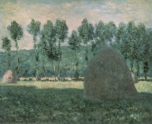 Höstackar nära Giverny, ca 1884-89 av Claude Monet