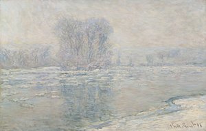 Is, vit effekt av Claude Monet