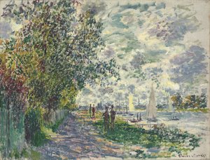 Banken av Petit-Gennevilliers, 1875 av Claude Monet