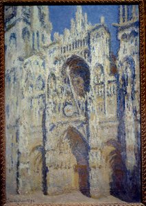 La cathedrale de Rouen, le portal et la tower Saint Romain, plein soleil harmony bleu et guld Målning av Claude Monet (1840-1926) 1893 Sön. 1,07 x 0,73 m Paris, musee d