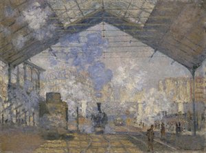 Järnvägsstationen Saint-Lazare av Claude Monet