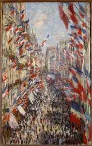 Rue Montorgeuil, Paris. Högtiden den 30 juni 1878 av Claude Monet