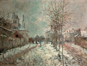 Boulevard de Pontoise i Argenteuil, snö av Claude Monet