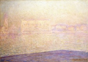 Hertigpalatset sett från Saint-Georges Majeur, 1908 av Claude Monet
