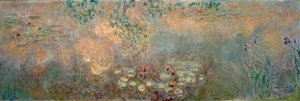 Näckrosdammen med iris av Claude Monet