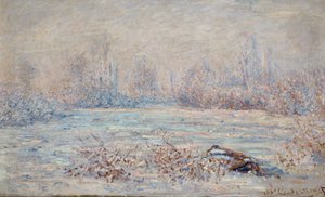 Le givre pres de Vetheuil (målning på duk) av Claude Monet