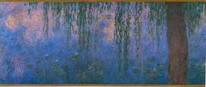 Les Nympheas, les Saules (olja på duk) av Claude Monet