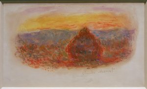 Slipsten, solnedgång av Claude Monet
