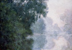 Morgon på Seine, Effekt av mist; Morgon på Seine, Effect of Mist, 1897 av Claude Monet