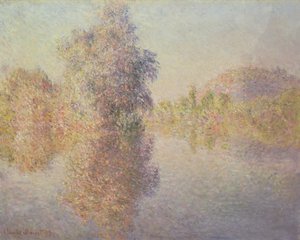 Morgon på Seine vid Giverny av Claude Monet