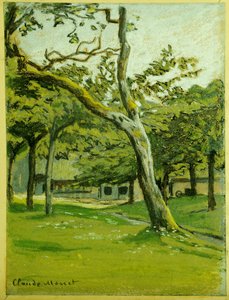 Normandie gård under träden av Claude Monet