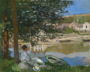 På stranden av Seine, Bennecourt, 1868. av Claude Monet