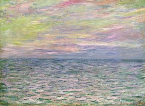 På det öppna havet, solnedgång vid Pourville; Solnedgång vid Pourville, öppet hav, 1882