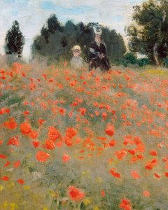 Vallmo, omgivningarna i Argenteuil (detalj). Målning av Claude Monet (1840-1926) av Claude Monet