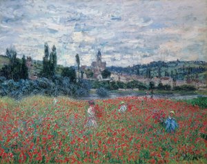 Vallmofält nära Vétheuil, ca 1879 (olja på duk) av Claude Monet