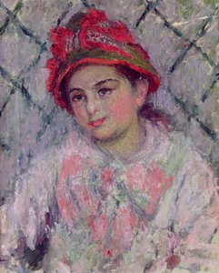 Porträtt av Blanche Hoschede (1864-1947) som ung flicka, ca 1880