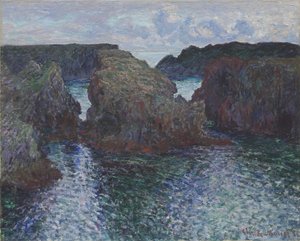 Stenar vid Port-Goulphar, Belle-Île, 1886 av Claude Monet
