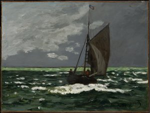 Havslandskap, storm av Claude Monet