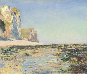 Stranden och klipporna i Pourville på morgonen av Claude Monet