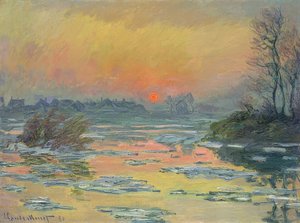 Solnedgång över Seine (Coucher de Soleil sur la Seine). 1880 av Claude Monet