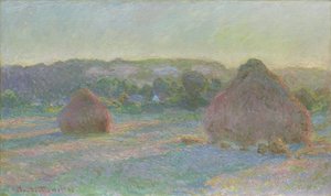 Högar av vete, slutet av sommaren, 1890-91 av Claude Monet