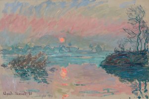 Solnedgång vid Lavacourt; Solnedgång vid Lavacourt, 1880 av Claude Monet