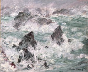 Storm i Belle-Ile av Claude Monet