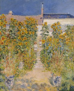 Konstnärens trädgård i Vetheuil av Claude Monet