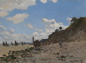 Stranden i Honfleur av Claude Monet
